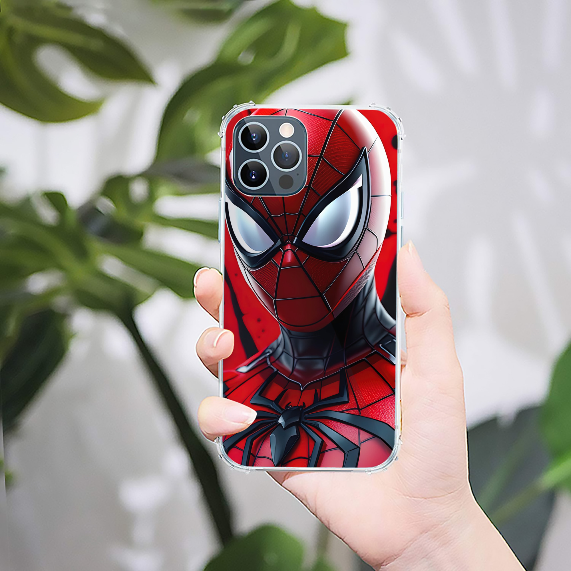 （画像用） Spider Man スパイダーマン 【iPhone 12シリーズ対応】透明スマホケース（クリアソフトケース）